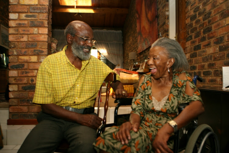 Actor David Phetoe and his wife Matshidiso Joyce Phetoe on February 20, 2008 in Johannesburg, South Africa.