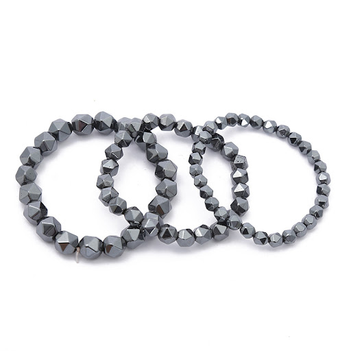 Title 2, Black Gallstone Cut Twenty-Four Face Angle Brac...