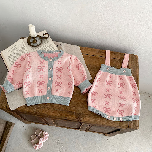 Title 5, Autumn Clothing Shell Collar Bow Lift Knitted L...