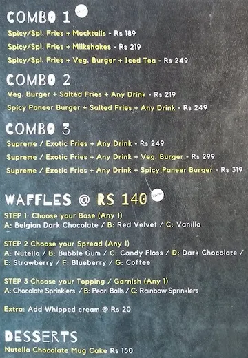 UFO Fries & Corn menu 