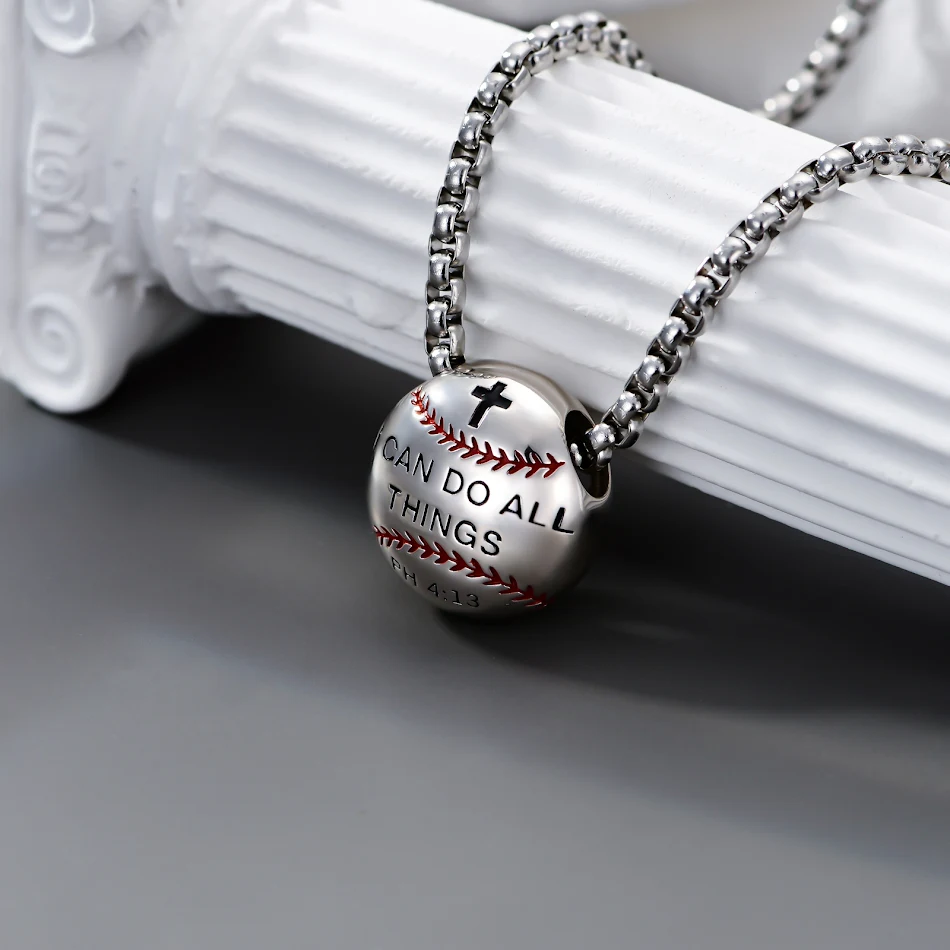 Collar de béisbol Plata de Ley 925 Colgantes con Encanto Joyería Regalos para Amantes del Béisbol Diseño Elegante y Duradero