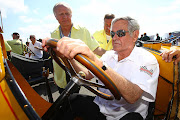 Al Unser Sr. drives the Marmon Wasp during the 100th running of the Indianapolis 500 at Indianapolis Motorspeedway on May 29, 2016 in Indianapolis, Indiana.