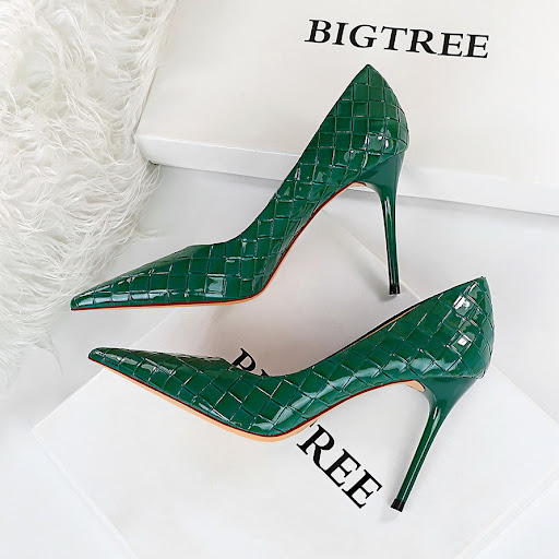 Title 5, High-heeled shallow mouth pointed sexy nightclu...