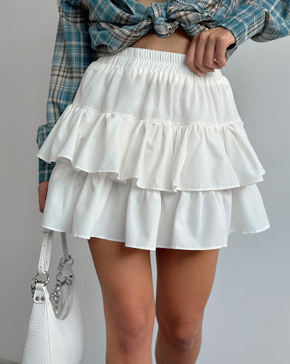 Title 7, Design Sense Double-layer Chiffon Short Skirt. ...