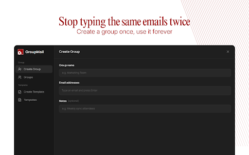 GroupMail: Email Group & Template Manager for Gmail screenshot 2