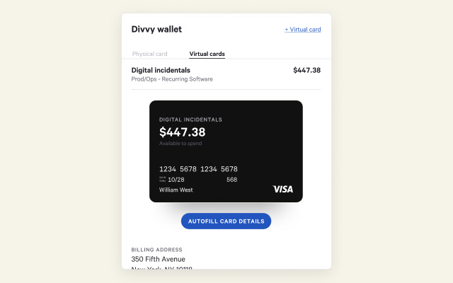 Divvy Wallet chrome extension