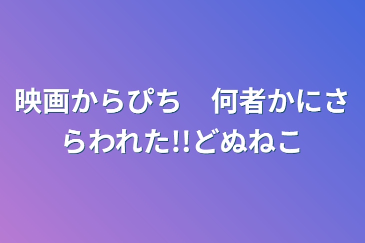 「映画からぴち　何者かにさらわれた!!どぬねこ」のメインビジュアル