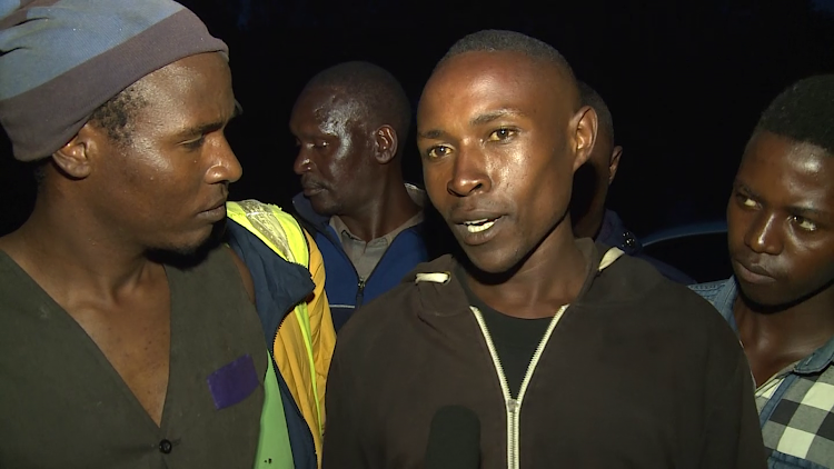 Vincent Musila addresses the press after he was rescued by police on Sunday