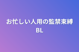 お忙しい人用の監禁束縛BL