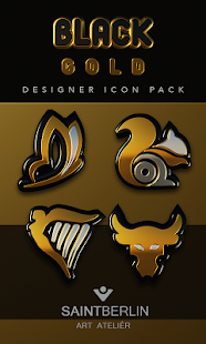 Black Gold HD Icon Pack - náhled