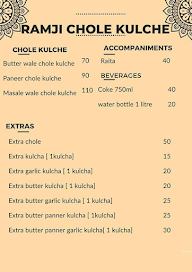 Puran Chole Kulche menu 1