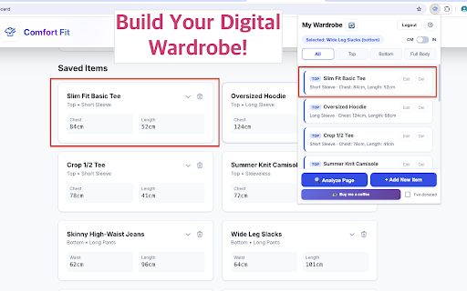 Comfort Fit - AI Size Guide