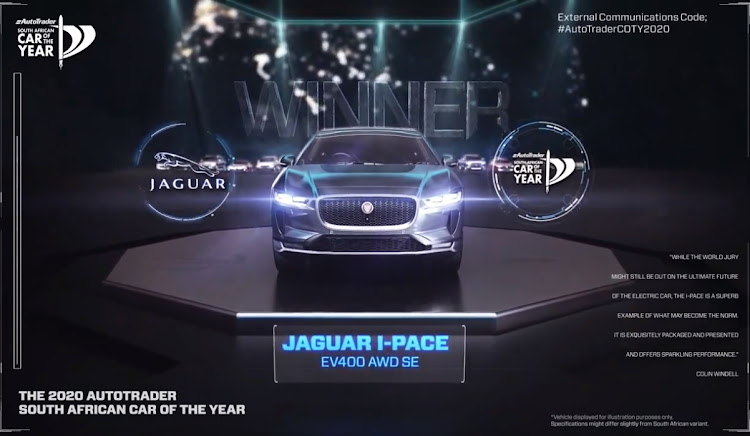 The Jaguar I-Pace won SA's 2020 AutoTrader-sponsored Car of the Year title. The announcement was made online due to the lockdown.