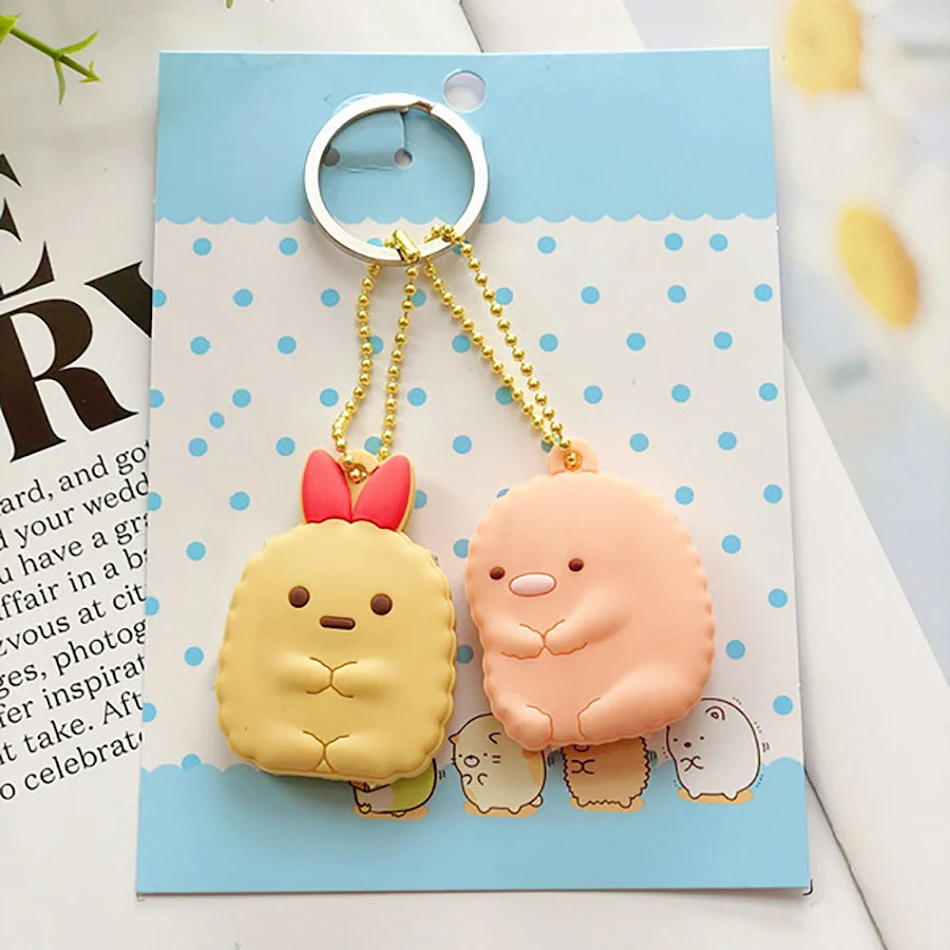 Porte-clés en silicone anime mignon d'animaux de dessin animé pour femme, drôle, accessoire idéal et cadeau unique.