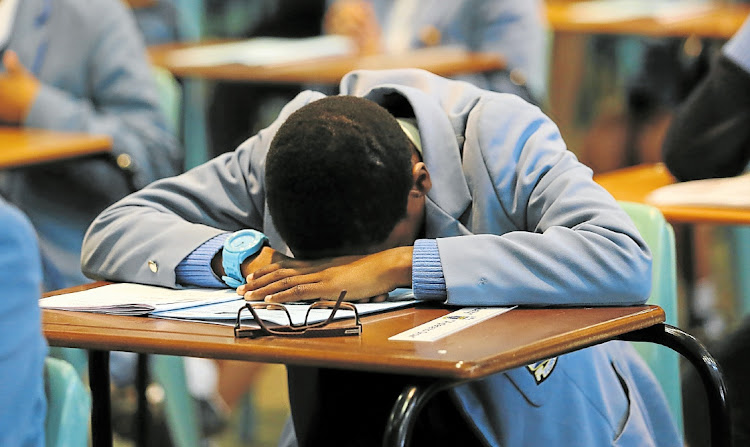 The writer encourages matriculants who may not have done well in their final exams to go back to school and improve their marks.