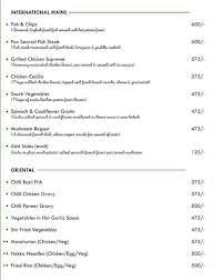 Oxford Golf Resort menu 4