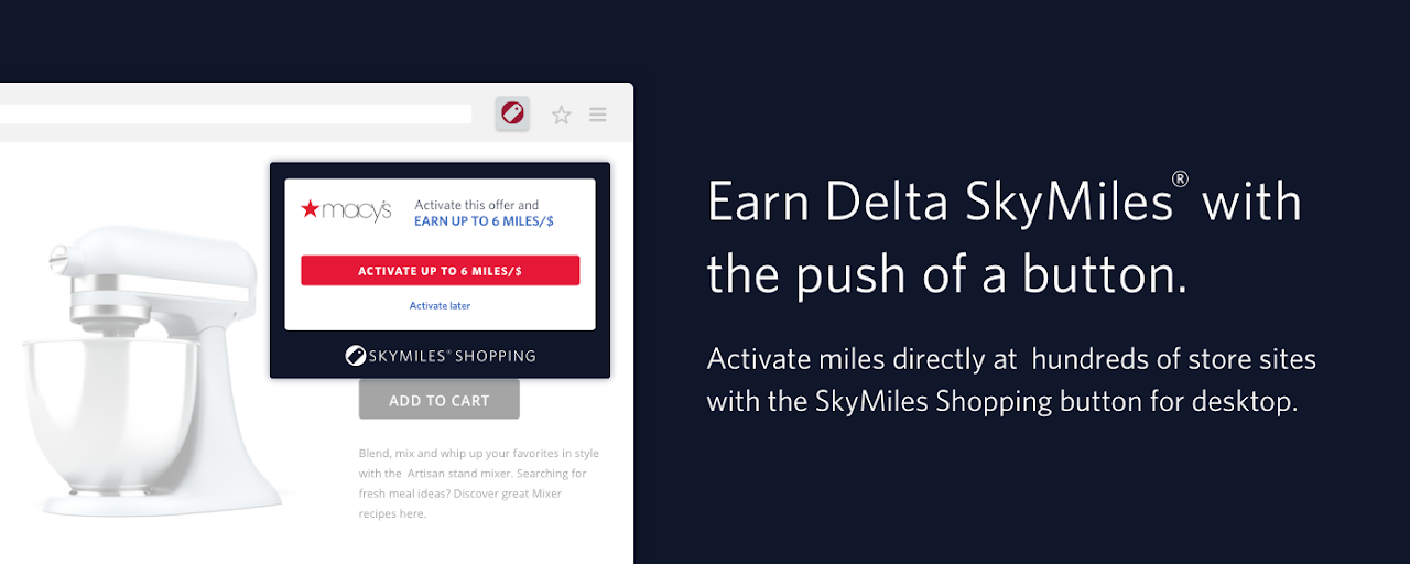 Delta Air Lines SkyMiles® Shopping button Preview image 1