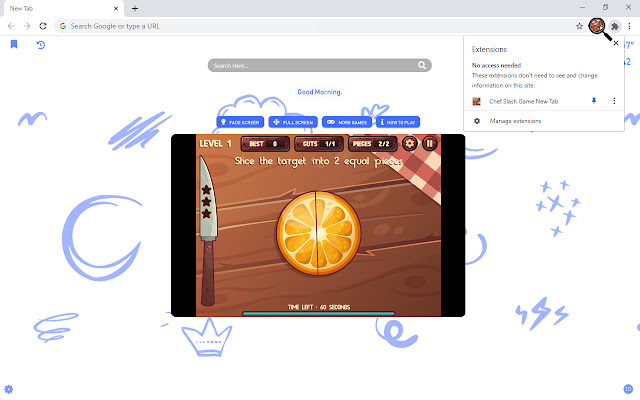 Chef Slash Game New Tab