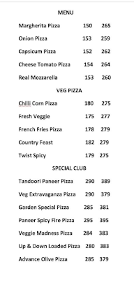 The Domes Pizza menu 2