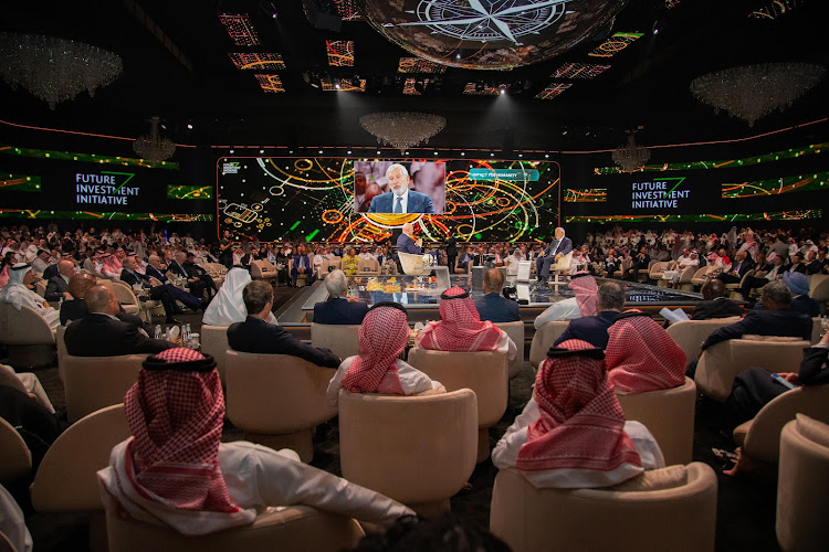 More than 5,000 delegates attending the Future Investment Initiative summit in Riyadh, Saudi Arabia on October 24, 2023.