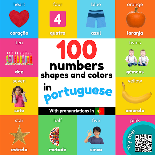 100 numbers, shapes and colors in portuguese