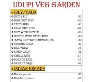 Udupi Veg Garden menu 2