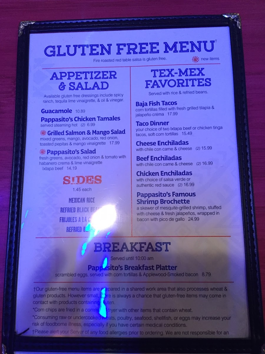 Their gluten free menu. Lots of great options.