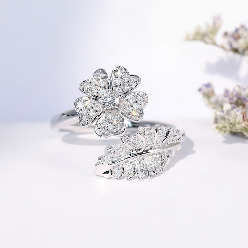 Title 1, Creative Flower Ring Fashion Big Flower Full Di...