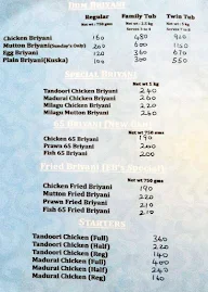 Biriyani Virundhu menu 1