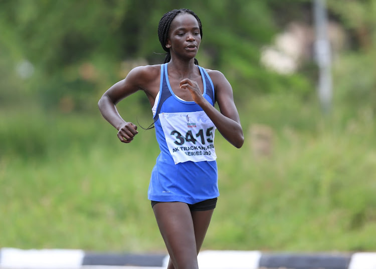 Assumpta Ikate during the 20km race.