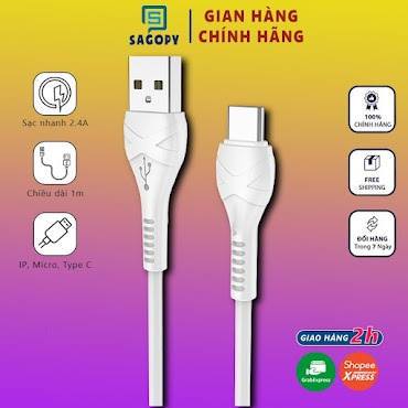 Dây Cáp Sạc Nhanh S P X37 5V - 2.4A Ip 7 8 Plus 11 11 Promax 12 Promax 13 13Promax 14 14Plus Promax, Android
