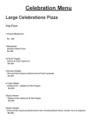 Celebrations Menu menu 1