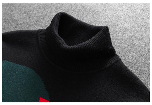 Title 5, Womens Half High Neck Thick Wool Casual Knitte...