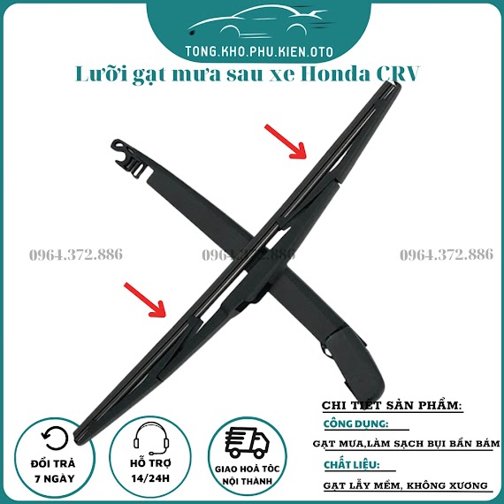 Lưỡi Gạt Mưa Sau Xe Ô Tô Honda Crv Sắt - Gạt Nước Sau Xe Honda Crv Vừa Khít Xe Siêu Bền, Siêu Sạch