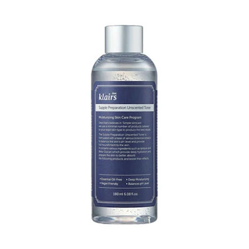 Nước hoa hồng không mùi Dear, Klairs Supple Preparation Unscented Toner 180ml