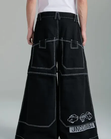 JNCO Jeans Streetwear Hip Hop Big Pocket Oversized Pants ... - 0