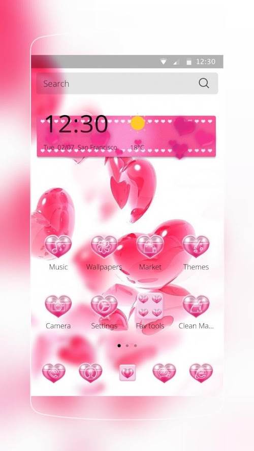Android application Pink Cute Love screenshort