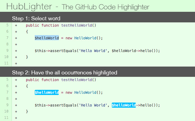 HubLighter - GitHub Code Highlighter chrome extension