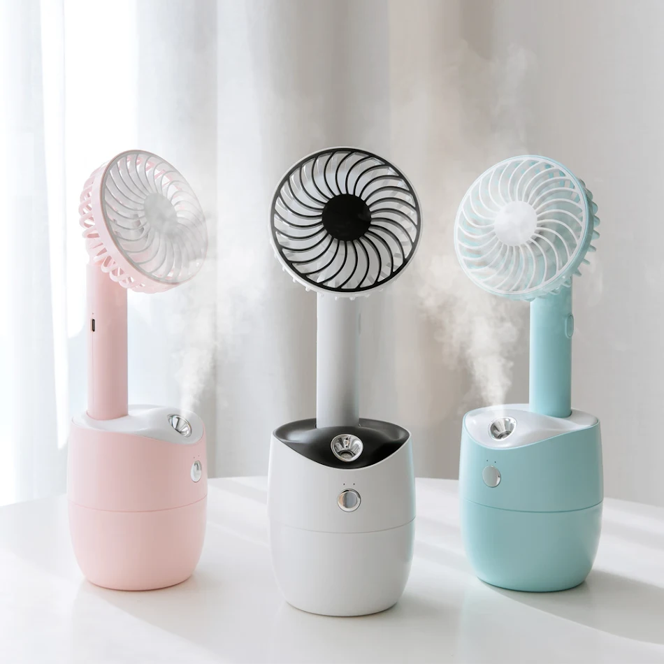 USB Mini Nemlendirici Fan, taşınabilir ve sessiz, masaüstü için mükemmel, havayı serinletir ve nemlendirir, ev ve ofis için ideal çözüm