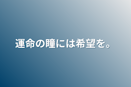 運命の瞳には希望を。