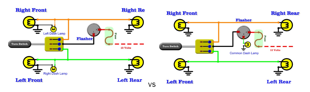 2-Pin Electric Flasher Relay vs. 3-prong flasher setup