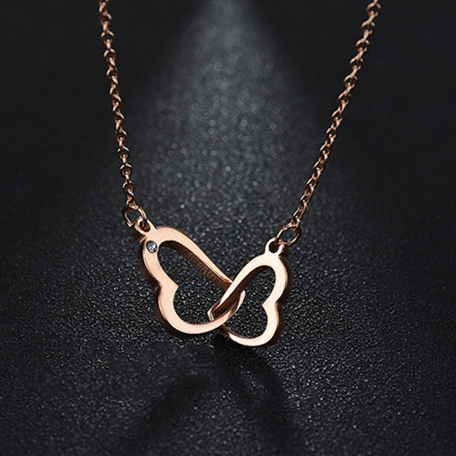 Title 3, Titanium Steel Love Necklace for couples, a per...