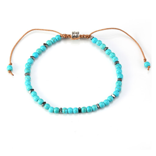 Title 4, Bracelet tressé par corde turquoise