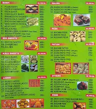 Evergreen Sweets menu 2