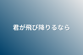 君が飛び降りるなら