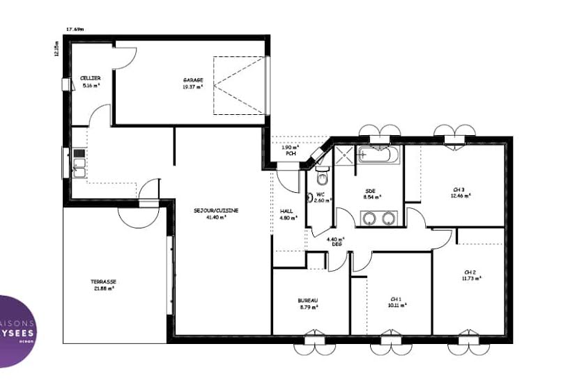  Vente Terrain + Maison - Terrain : 860m² - Maison : 124m² à Saint-Agnant (17620) 