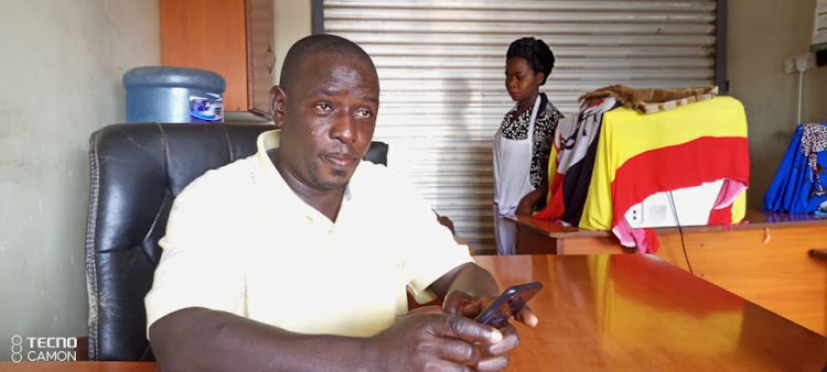 Sempija Muhamed addressing journalists in Kampala.