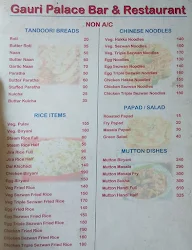 Gauri Palace menu 1