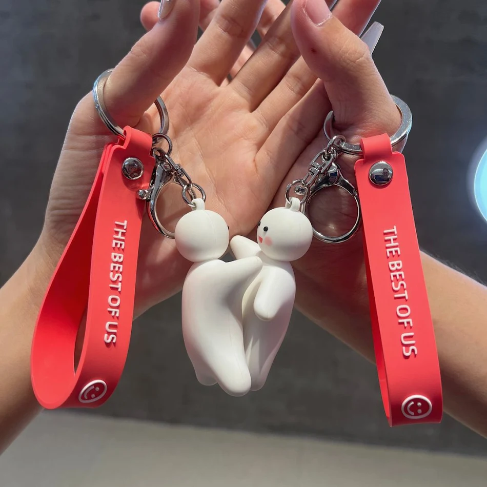Porte-clés magnétique couple étreinte cadeau unique pour lui ou elle symbolise l'amour éternel et la connexion durable comprend deux pièces parfait pour relation
