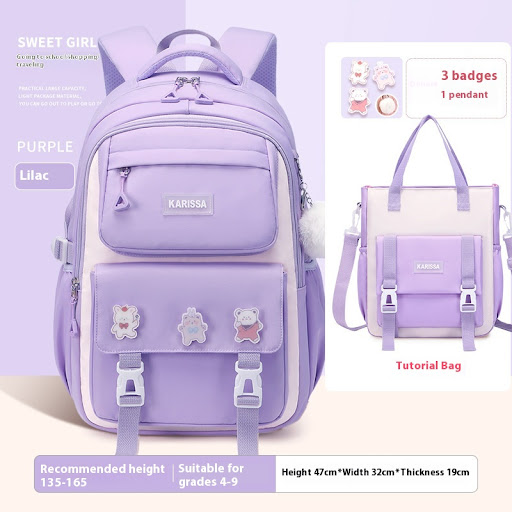 Purple Large Size Tuition Bag